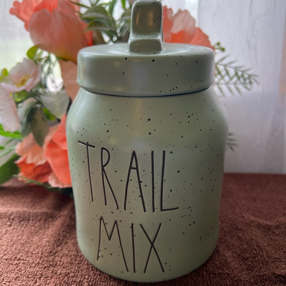 Green Speckled Trail Mix Jar